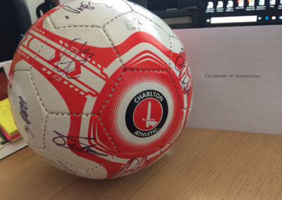 Charlton Athletic signed football, donated to Meyer House for their raffle