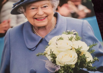 A resident's 100th birthday card from HRH Queen Elizabeth