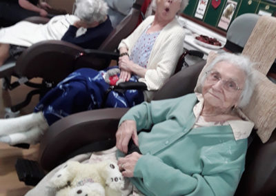 Residents sitting in the lounge at Meyer House Care Home