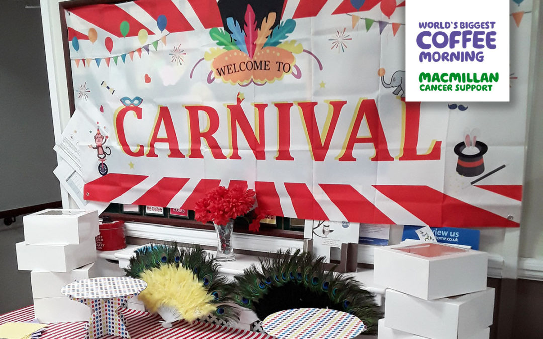 Carnival themed coffee morning at Meyer House Care Home