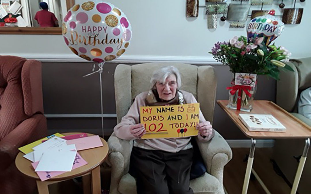 Happy 102nd birthday to Doris at Meyer House Care Home