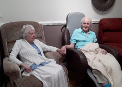 Meyer House Care Home resident Norman has been reunited with his wife Lillian since she moved in too