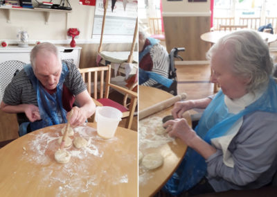 Meyer House residents making scones