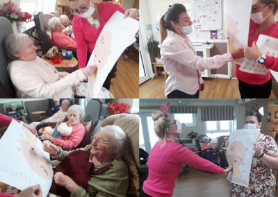 Meyer House Care Home celebrating a baby shower for a staff member