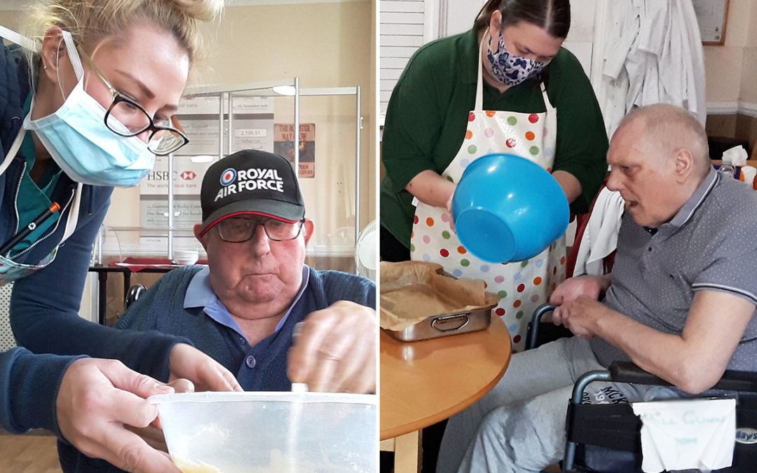 Cake making and music at Meyer House Care Home