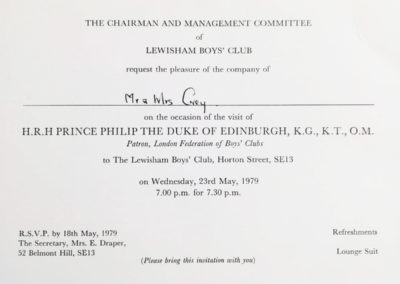 Doris' invitation to meet Prince Philip in 1979