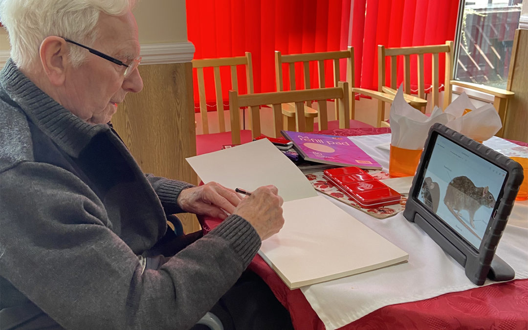 Bill gets creative at Meyer House Care Home