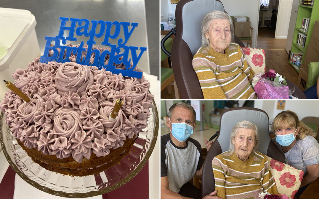 A happy birthday for Eileen at Meyer House Care Home