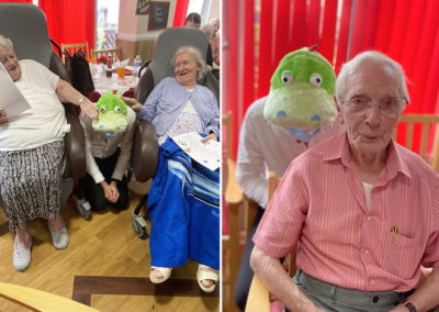 Meyer House Care Home posing with Nessie for photos