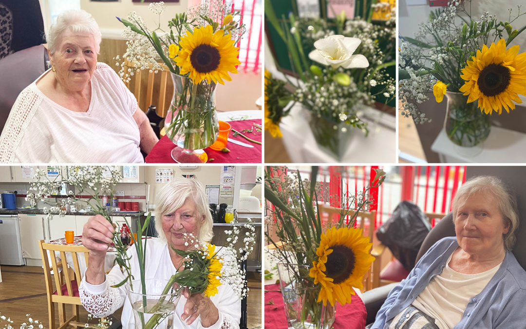 Floral delights at Meyer House Care Home