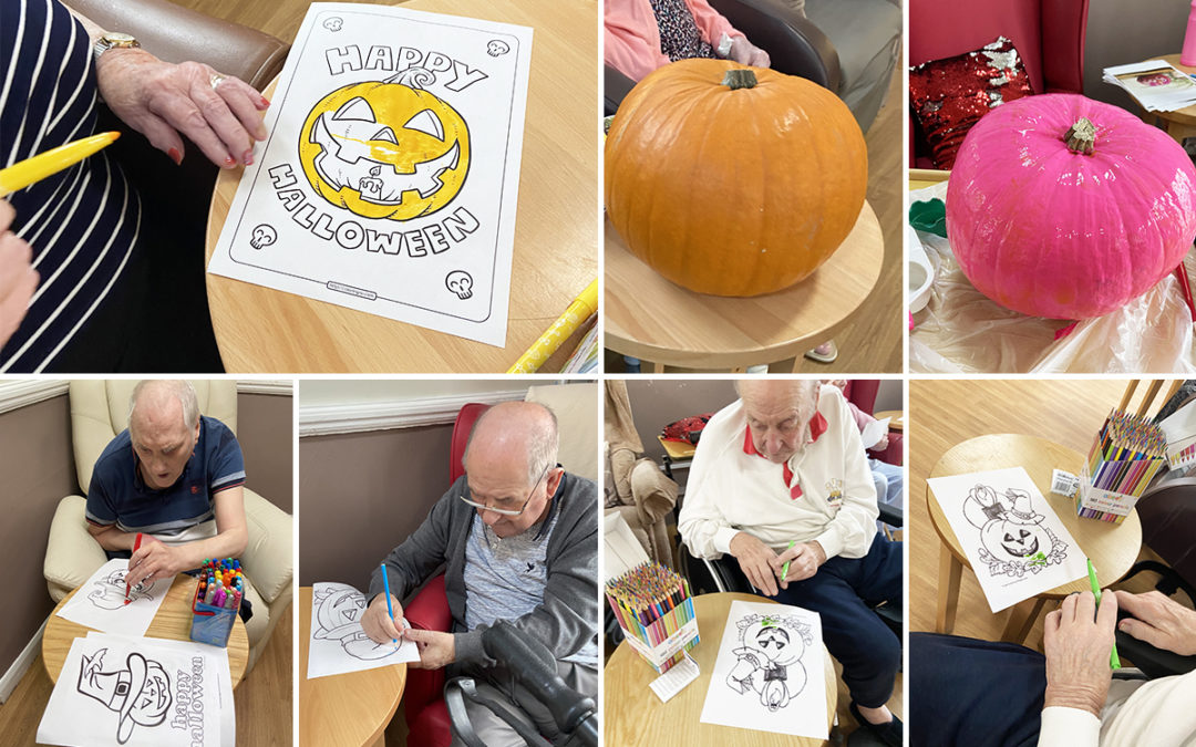 Perfecting their pumpkins at Meyer House Care Home