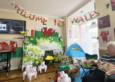 Meyer House Care Home decorated for Welsh Day
