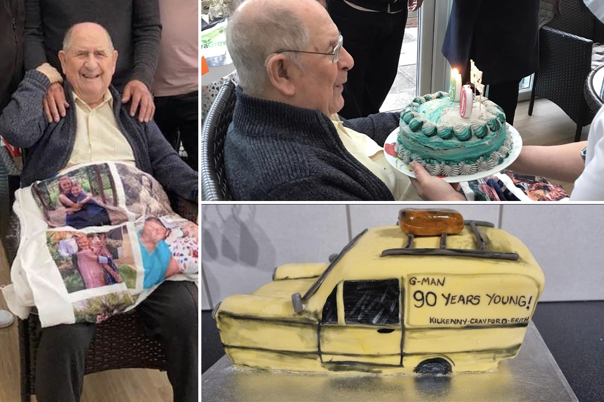 Happy 90th birthday to Jack at Meyer House Care Home