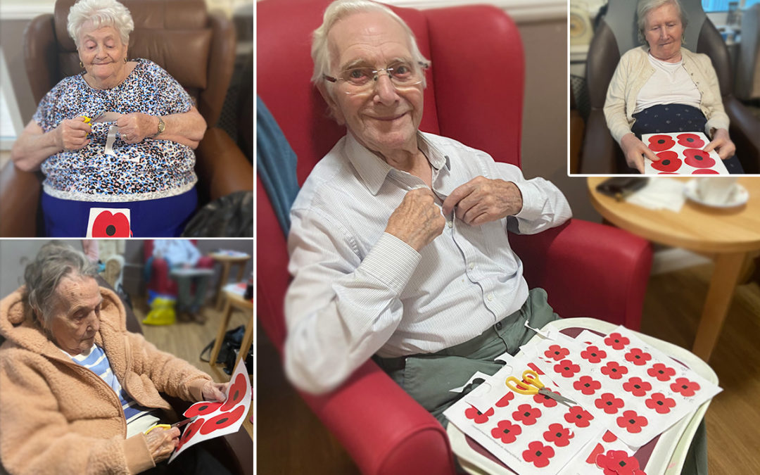 Remembrance Day preparation at Meyer House Care Home
