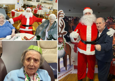 Santa visiting residents at Meyer House Care Home