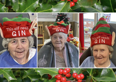 Some cheeky elf residents at Meyer House Care Home