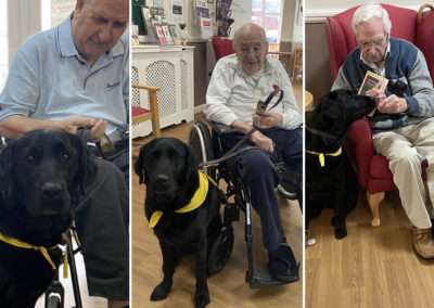 Meyer House Care Home residents with Susie the PAT dog