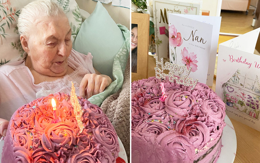 Birthday wishes for Pauline at Meyer House Care Home