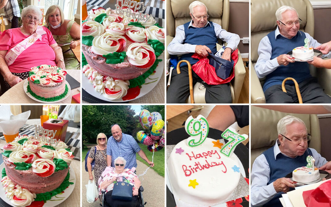 Birthday wishes for Doreen and Bill at Meyer House Care Home