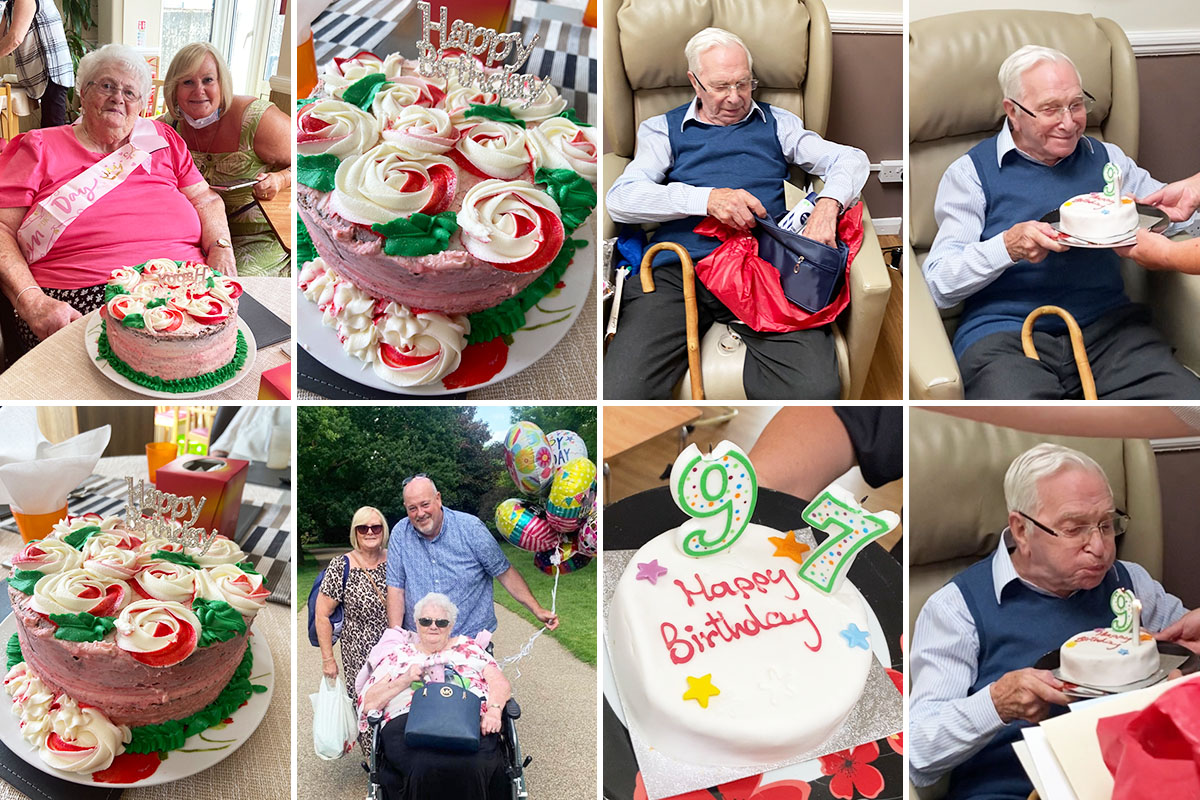 Birthday wishes for Doreen and Bill at Meyer House Care Home
