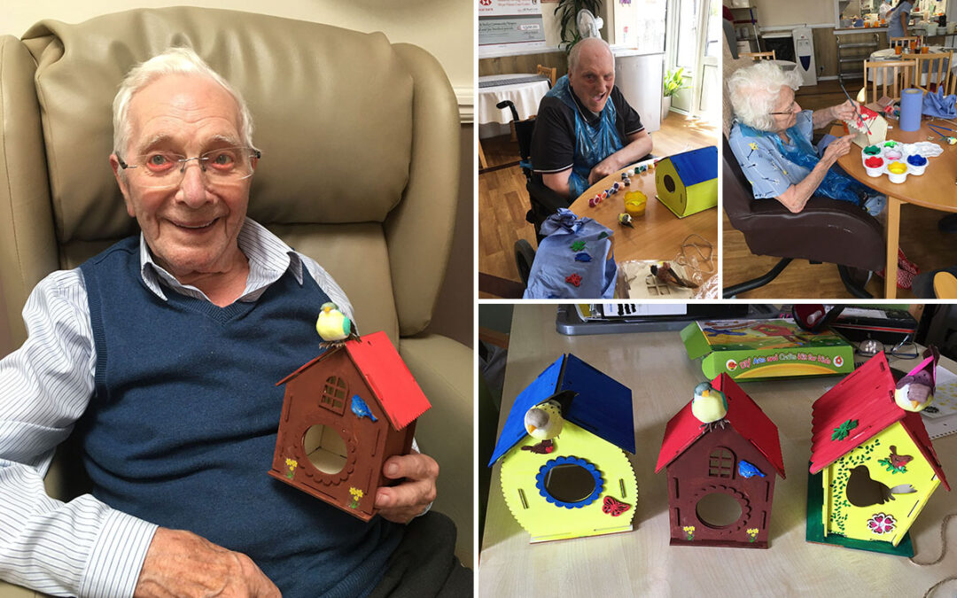 Bird house creations at Meyer House Care Home