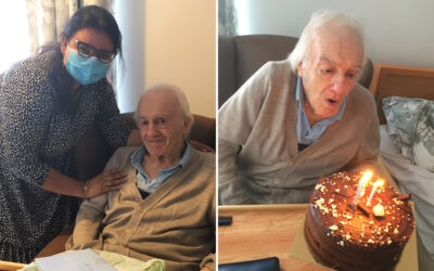 Happy birthday to Alan at Meyer House Care Home