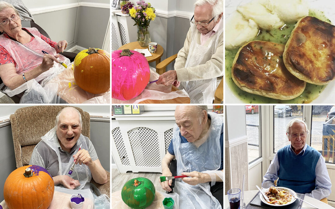 Pumpkins and pie and mash at Meyer House Care Home