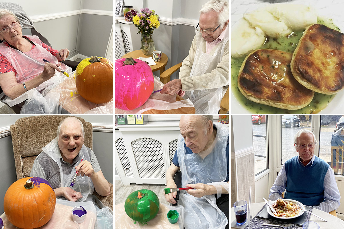 Pumpkins and pie and mash at Meyer House Care Home