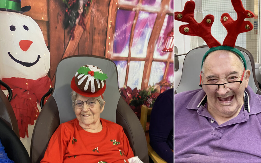 Meyer House Care Home residents have some festive hat fun