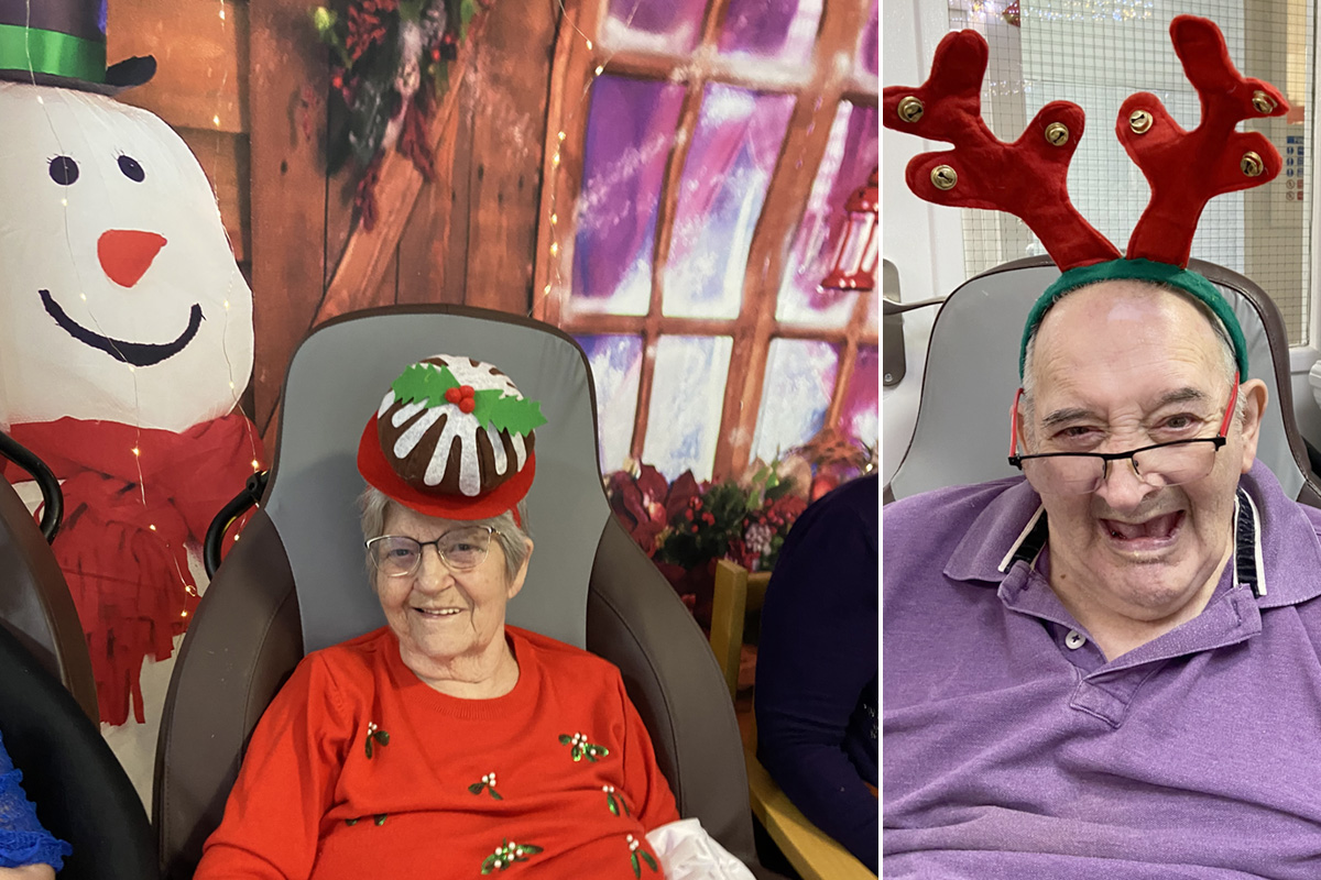 Meyer House Care Home residents have some festive hat fun