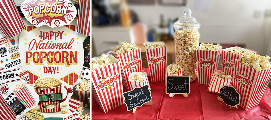 Popcorn display at Meyer House Care Home