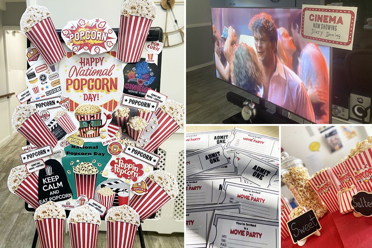 An afternoon with popcorn and Patrick Swayze at Meyer House Care Home