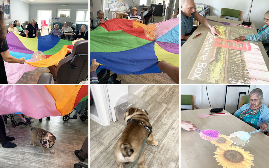 Parachute fun and Magic Table games at Meyer House Care Home
