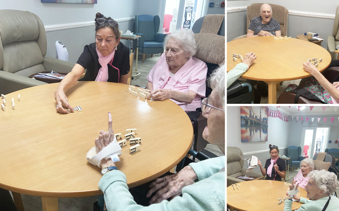 Playing Board Games and Dominoes at Meyer House Care Home