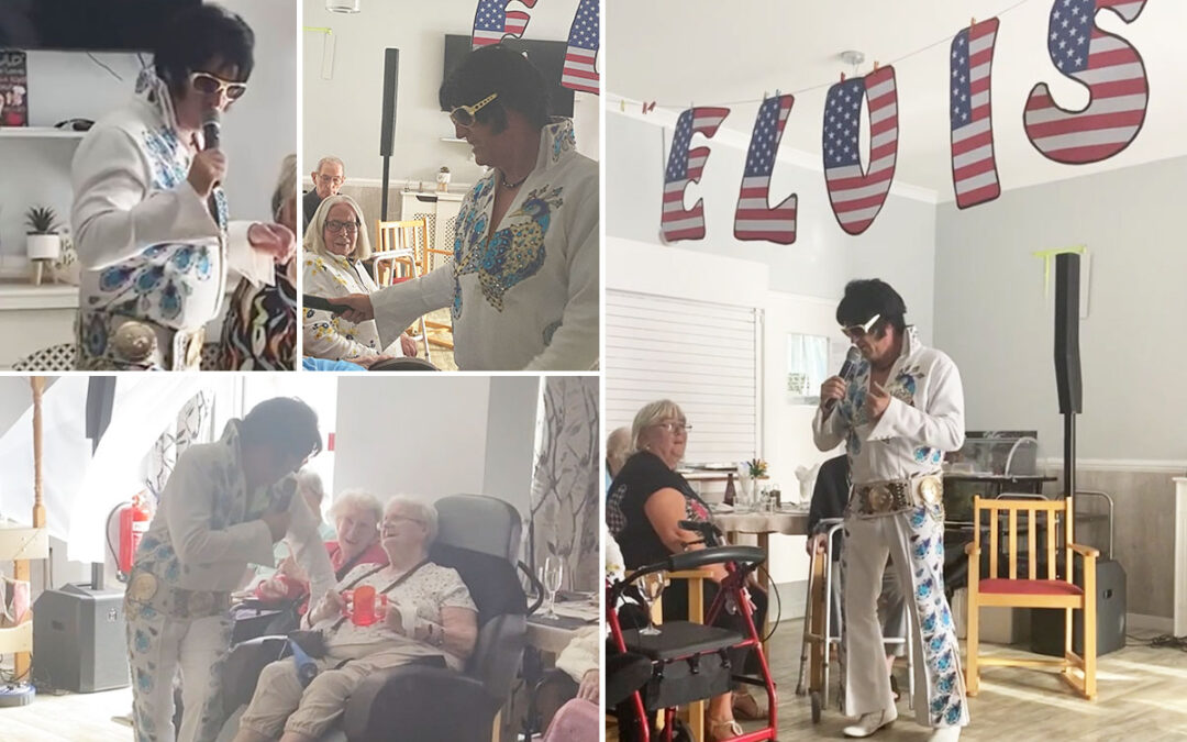 Elvis in the building at Meyer House Care Home