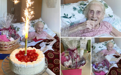 Happy birthday to Doreen at Meyer House Care Home
