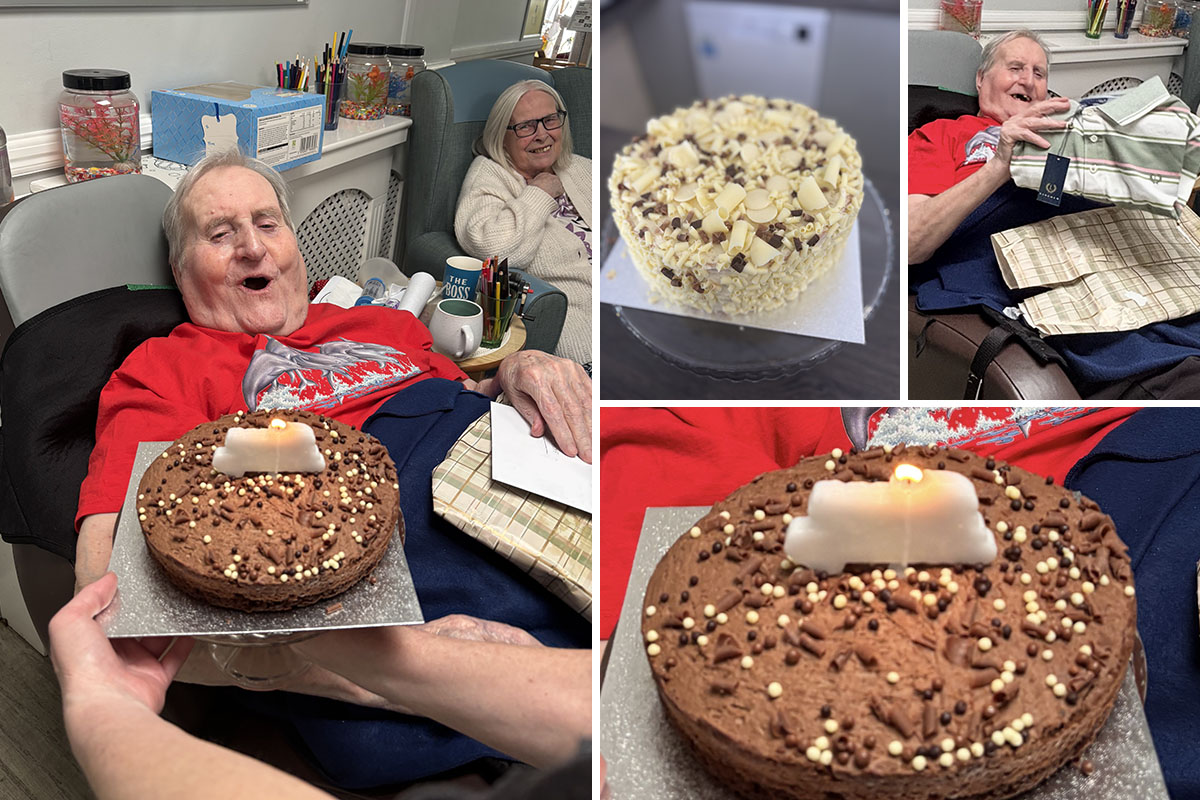 Birthday wishes for Geoff at Meyer House Care Home