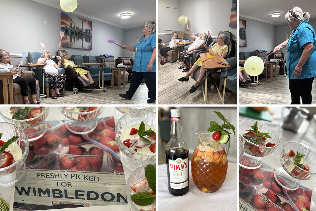 Balloon tennis fun and refreshments at Meyer House Care Home