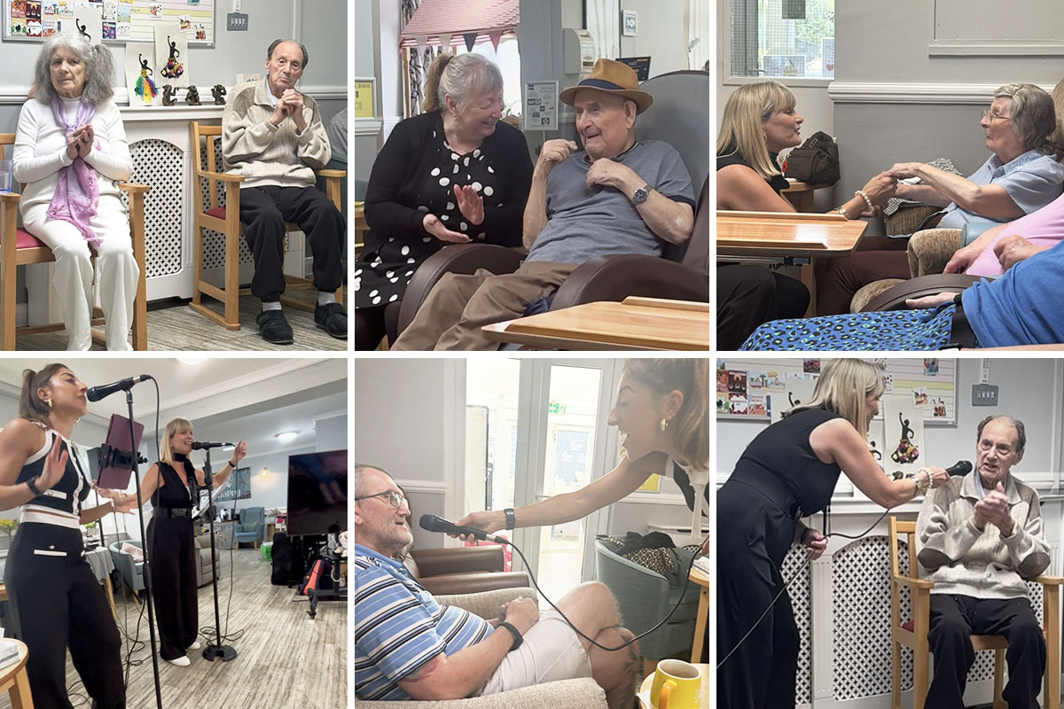 Tunes and balloons at Meyer House Care Home